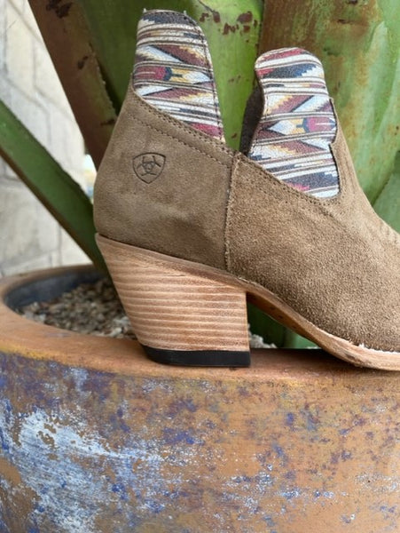 Ladies Arait Aztec & Tan Roughout Bootie - 10046971 - Blair's Western Wear Marble Falls, TX