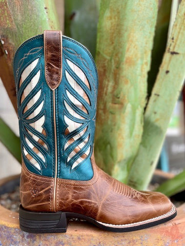 Women's Ariat Boot In Square Toe & Overlayed Leather - 10047054 - Blair's Western Wear Marble Falls, TX 