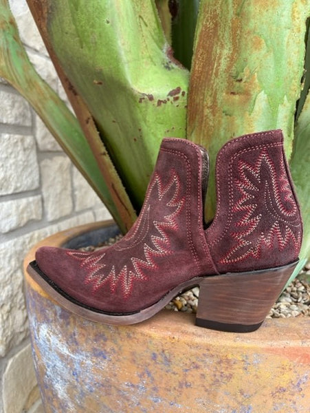 Women's Ariat Bootie in Wine With Pink & Tan Embroidery - 10046867 - Blair's Western Wear Marble Falls, TX