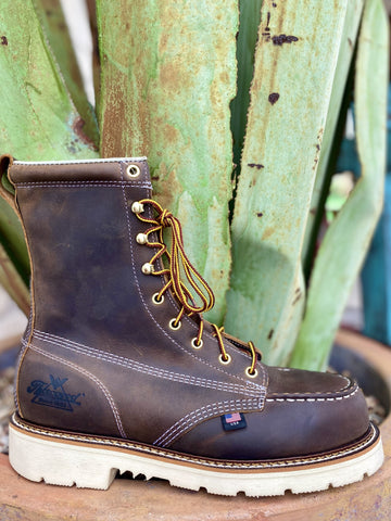 Dark Brown Thorogood Men's Steel Toe Work Boot - 804-4378 - Blair's Western Wear Marble Falls, TX