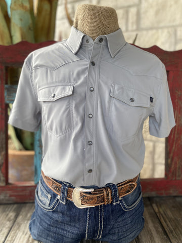 Men's Grey Rock N Roll Short Sleeve  - BMN3S02400S - BLAIR'S Western Wear located in Marble Falls Tx