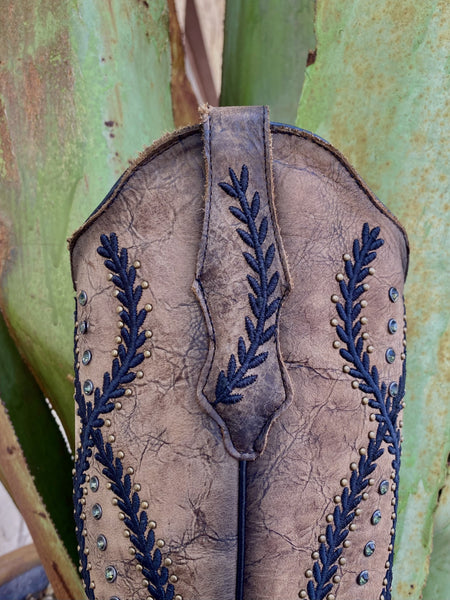 Corral Black/Brown Embroidery with Studs Women's Boot - Z5247 - BLAIR'S Western Wear located in Marble Falls Tx