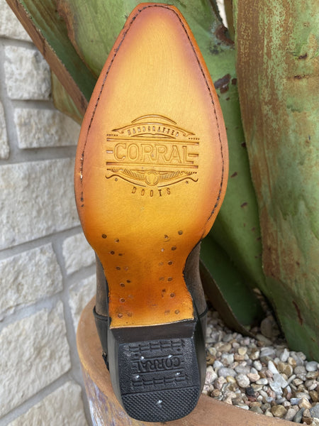 Corral Black/Brown Embroidery with Studs Women's Boot - Z5247 - BLAIR'S Western Wear located in Marble Falls Tx