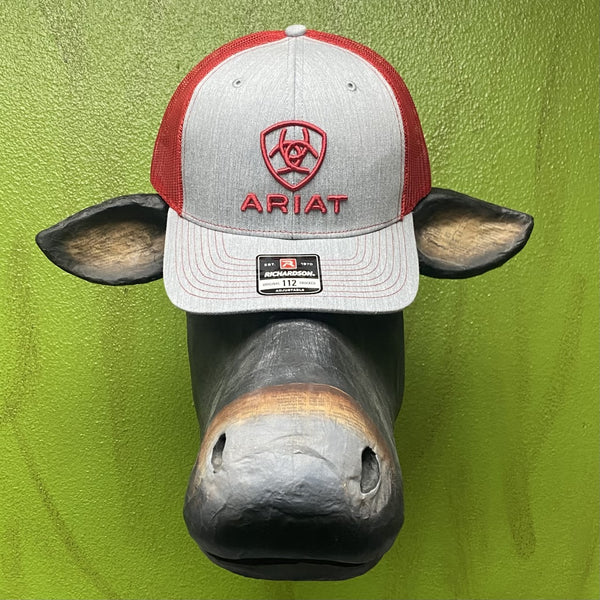 Men's Ariat Logo Cap in Ren/Grey - A300005104 - Blair's Western Wear Marble Falls, TX 