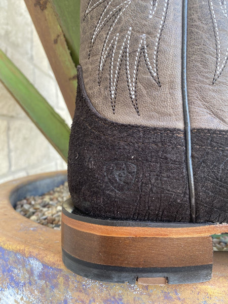 Men's Western Ariat Boot in Dark Chocolate Suede Leather - 10040241 - Blair's Western Wear Marble Falls, TX